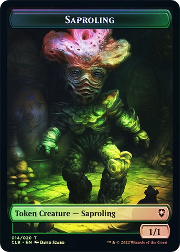 Saproling // Treasure (Token CLB) / Foil — cara 1 de 2