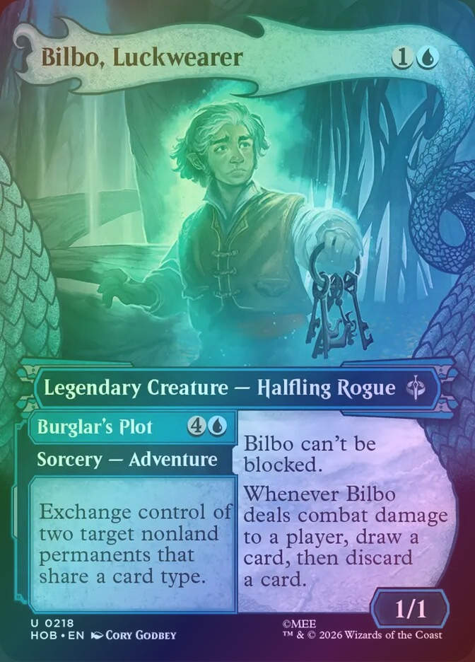 Bilbo, Luckwearer // Burglar's Plot (HOB) (218) / Showcase / Foil