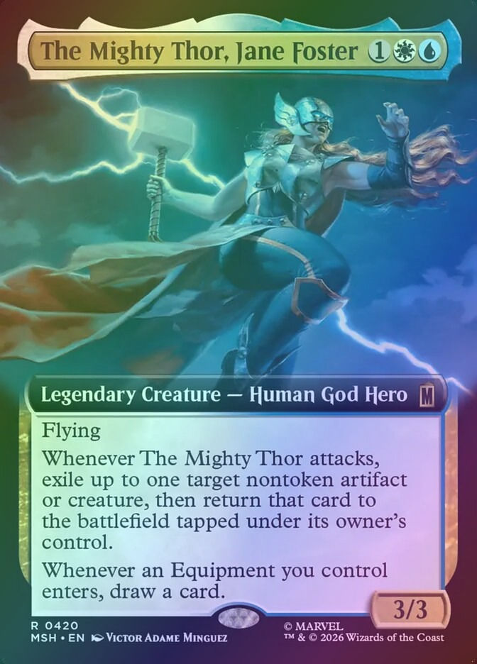 The Mighty Thor, Jane Foster (MSH) (420) / Extended Art / Foil