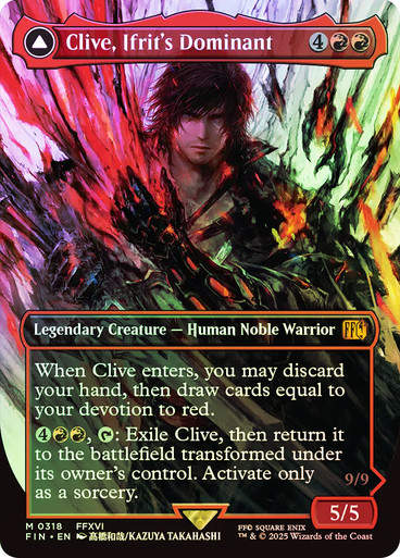Clive, Ifrit's Dominant // (FIN) (318) / Borderless / Foil