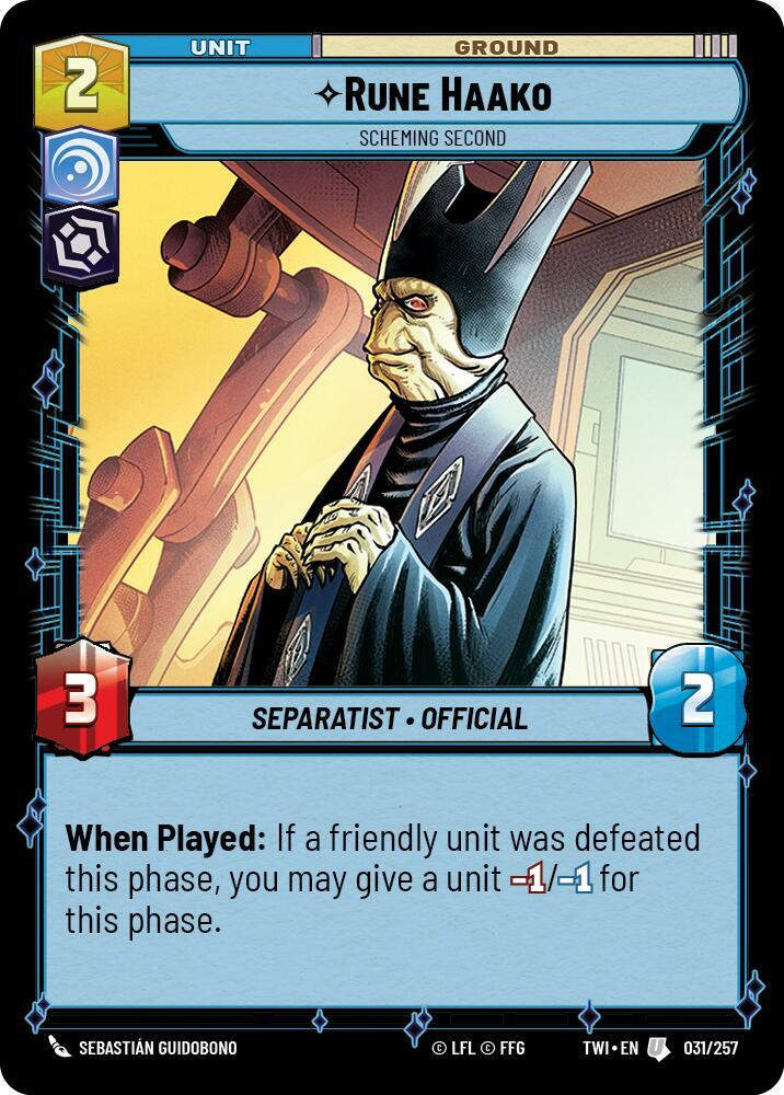 Rune Haako - Scheming Second (TWI) (031/257) / Foil