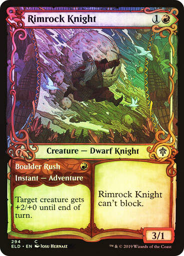 Rimrock Knight // Boulder Rush (ELD) (294) / Showcase / Foil
