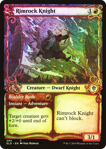Rimrock Knight // Boulder Rush (ELD) (294) / Showcase / Foil