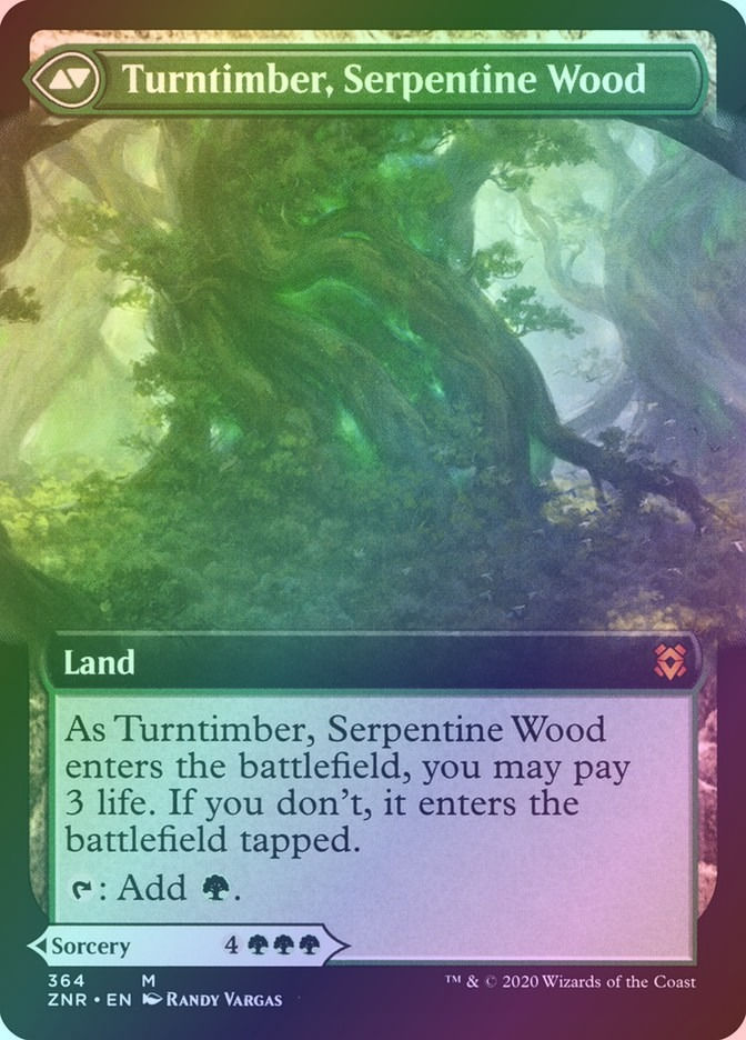 Turntimber Symbiosis // Turntimber, Serpentine Wood (ZNR) (364) / Ext Art / Foil — cara 2 de 2
