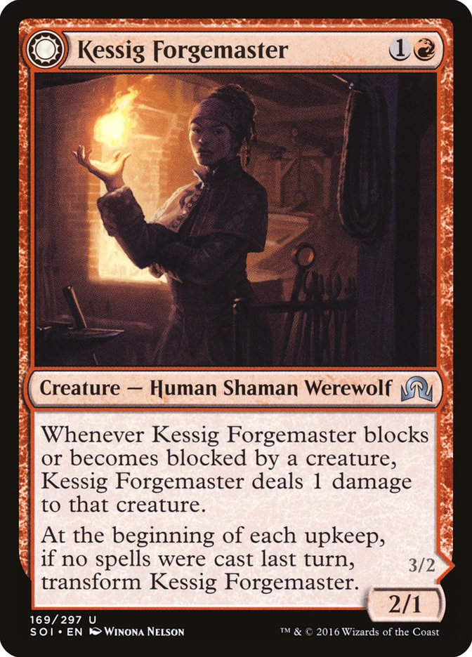 Kessig Forgemaster // Flameheart Werewolf (SOI) (169)