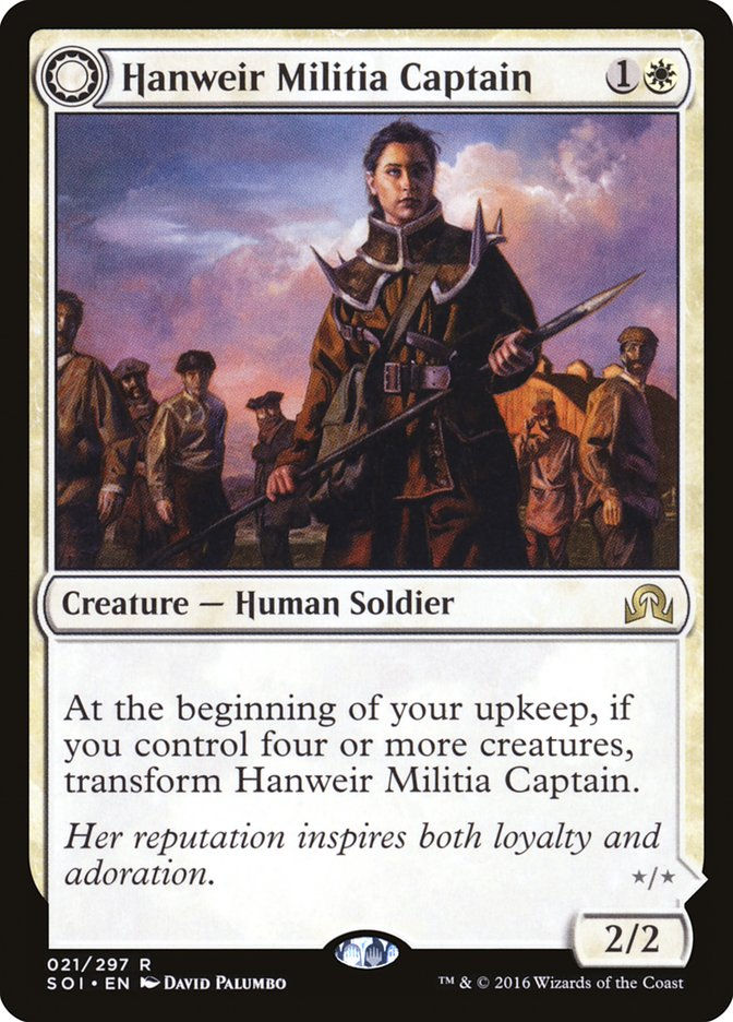 Hanweir Militia Captain // Westvale Cult Leader (SOI) (21) — cara 1 de 2