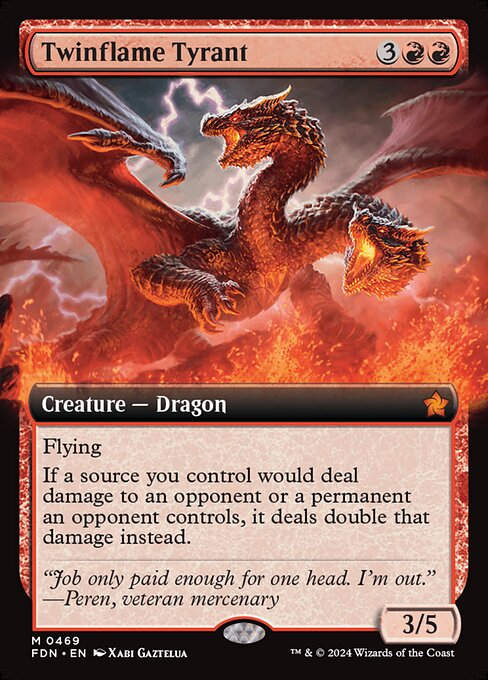 Twinflame Tyrant (FDN) (469) / Extended Art