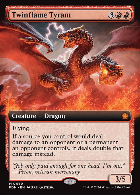Twinflame Tyrant (FDN) (469) / Extended Art