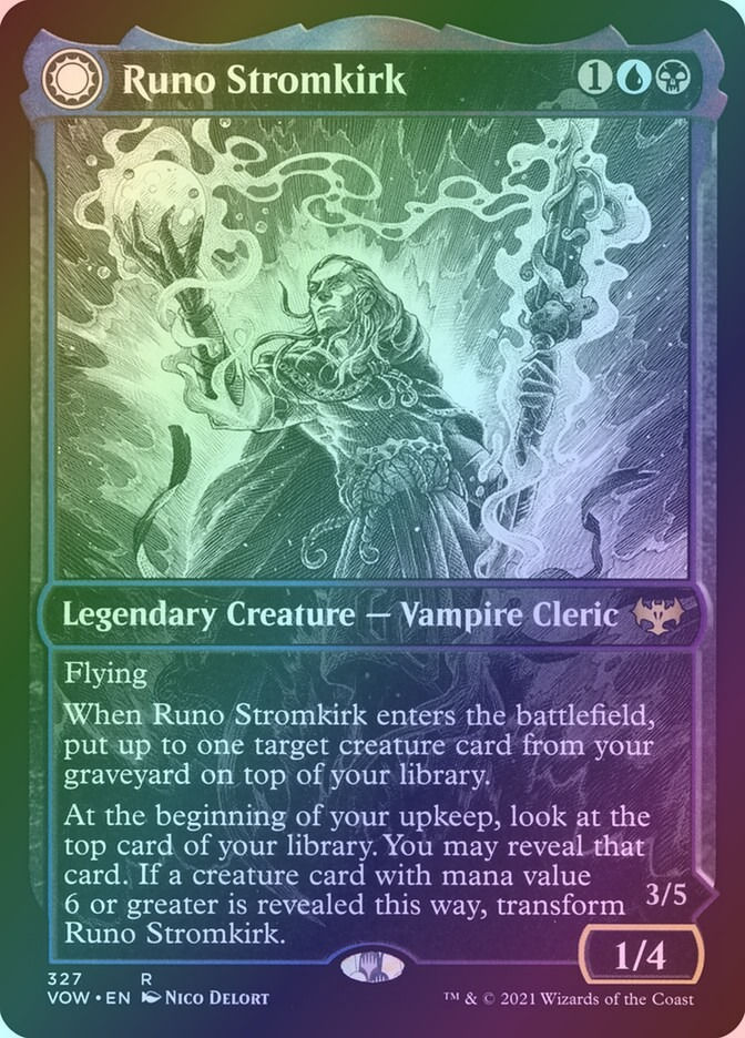 Runo Stromkirk // Krothuss, Lord of the Deep (VOW) (327) / Showcase / Foil — cara 1 de 2