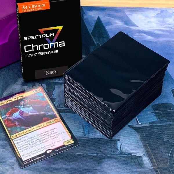 BCW - Chroma Inner Sleeve: Black (Perfect Fit) — cara 2 de 2