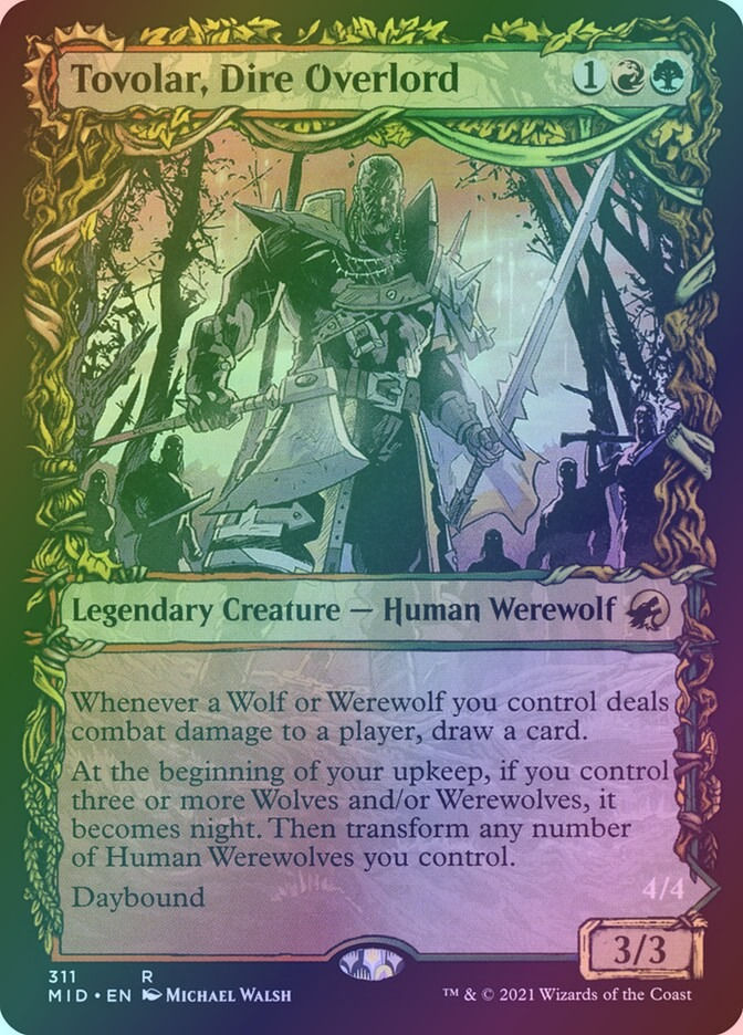 Tovolar, Dire Overlord // Tovolar, the Midnight Scourge (MID) (311) — cara 1 de 2