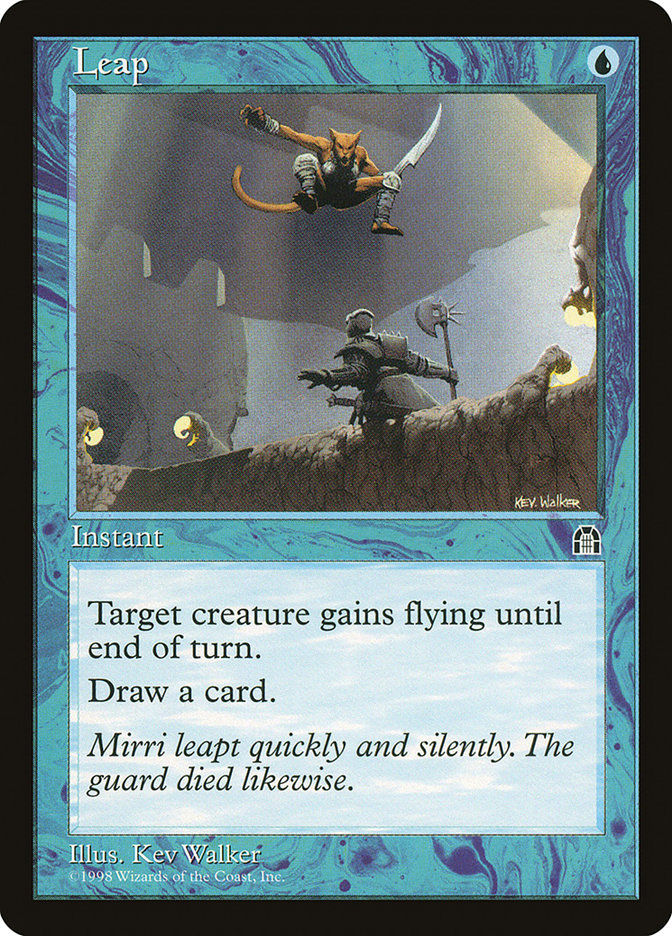 Leap (sth)