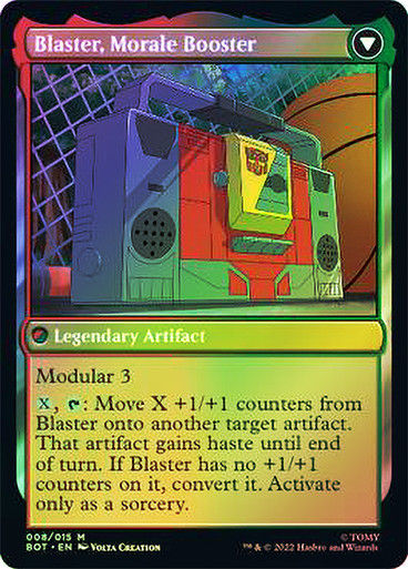 Blaster, Combat DJ // Blaster, Morale Booster (BOT) (8) / Foil — cara 2 de 2