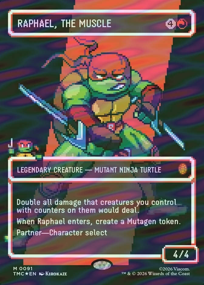 Raphael, the Muscle (TMC) (91) / Borderless / Surge Foil