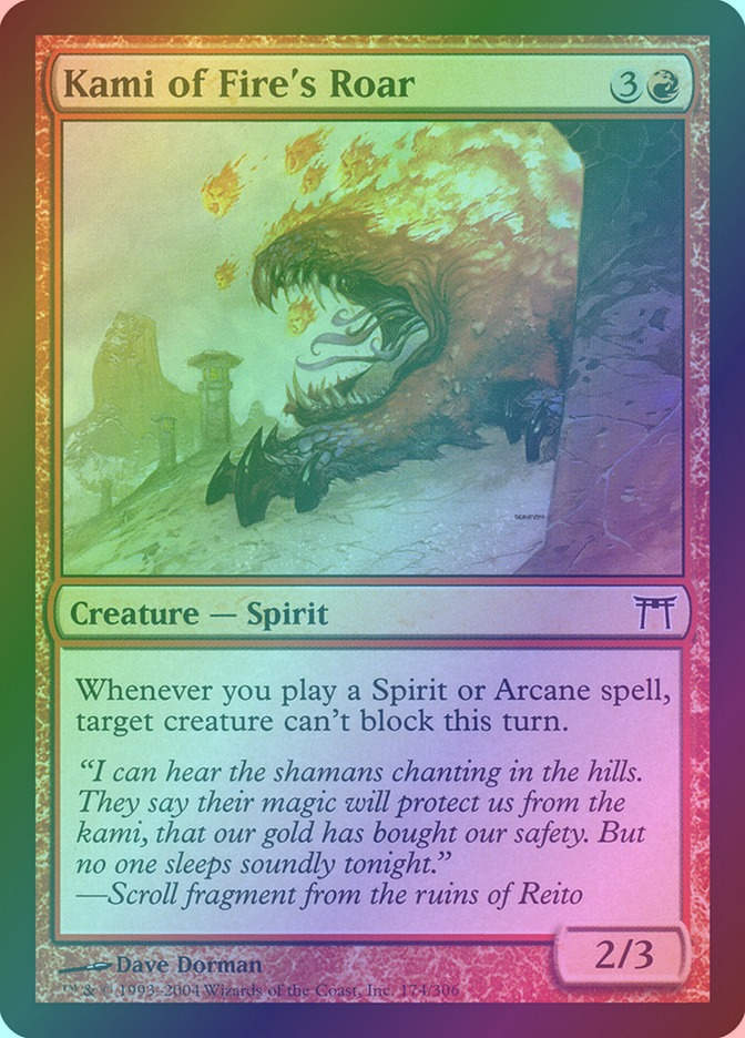 Kami of Fire's Roar (CHK) (174) / Foil