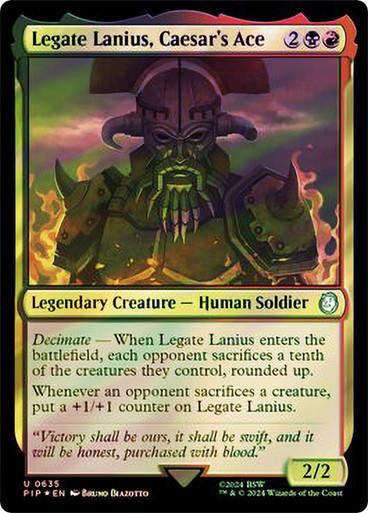 Legate Lanius, Caesar's Ace (pip) (635) / Surge Foil