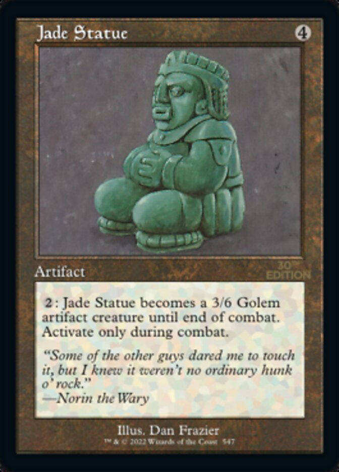 Jade Statue (30a) / Retro Frame