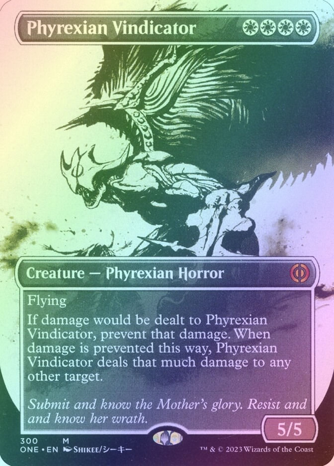Phyrexian Vindicator (ONE) (300) / Borderless / Showcase / Foil