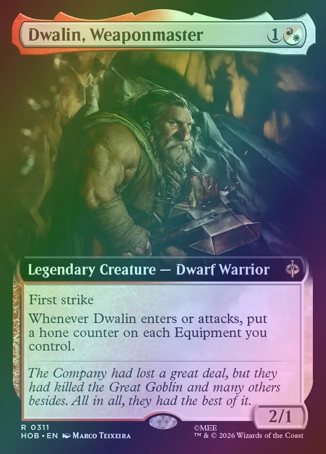 Dwalin, Weaponmaster (HOB) (311) / Extended Art / Foil