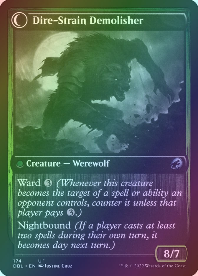 Burly Breaker // Dire-Strain Demolisher (DBL) (174) / Foil — cara 2 de 2