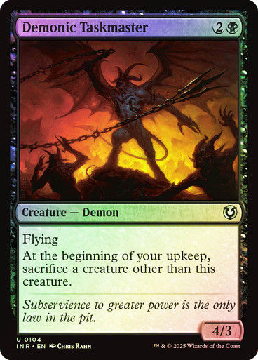 Demonic Taskmaster (INR) (104) / Foil
