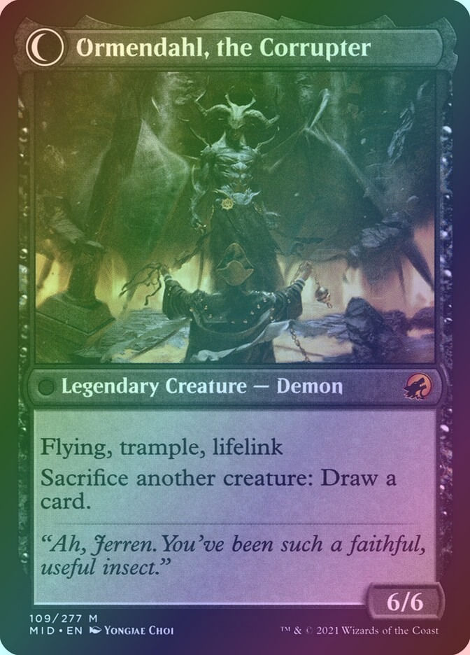 Jerren, Corrupted Bishop // Ormendahl, the Corrupter (MID) — cara 2 de 2