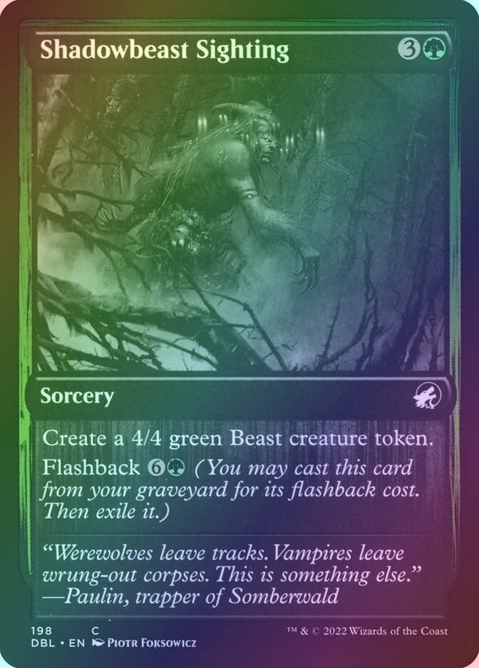 Shadowbeast Sighting (DBL) (198) / Foil