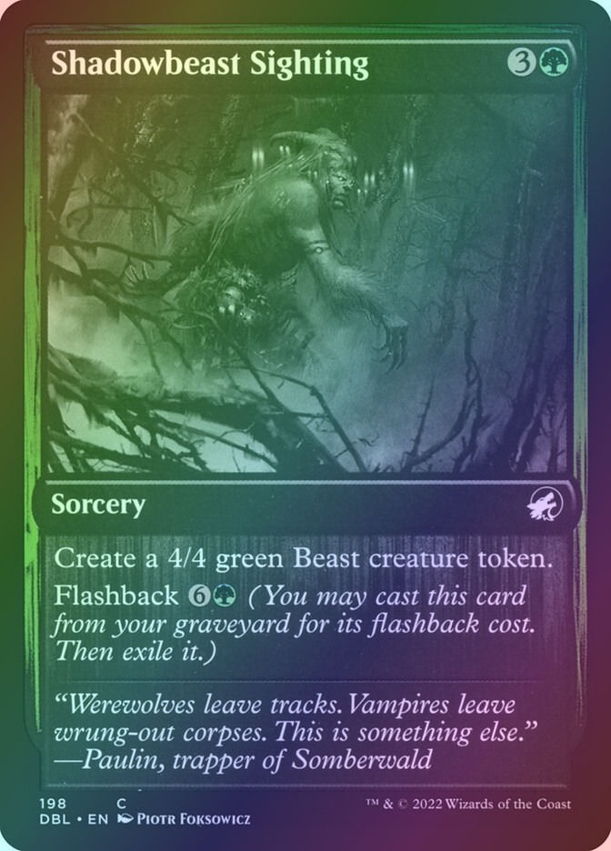 Shadowbeast Sighting (DBL) (198) / Foil
