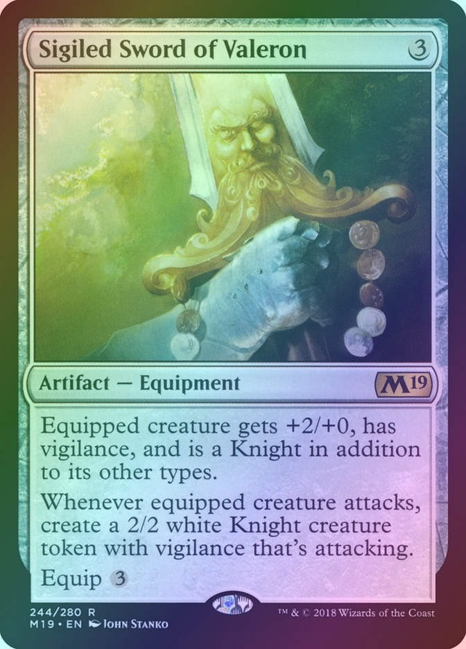 Sigiled Sword of Valeron (M19) (244) / Foil