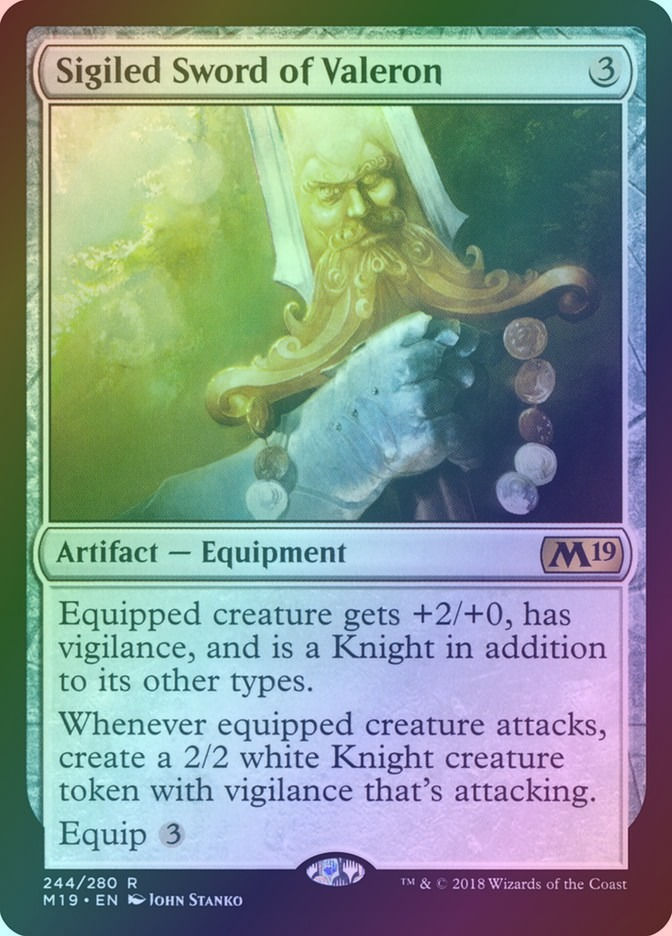 Sigiled Sword of Valeron (M19) (244) / Foil