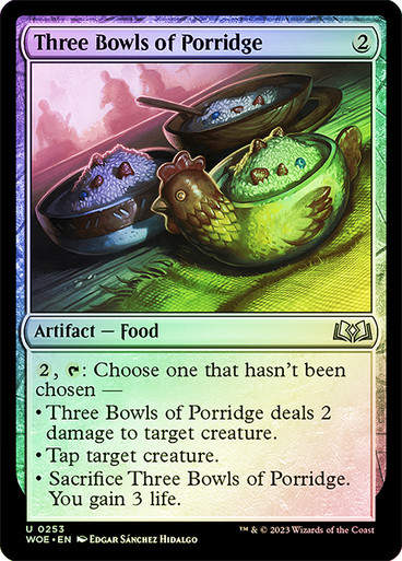 Three Bowls of Porridge (woe) / Foil