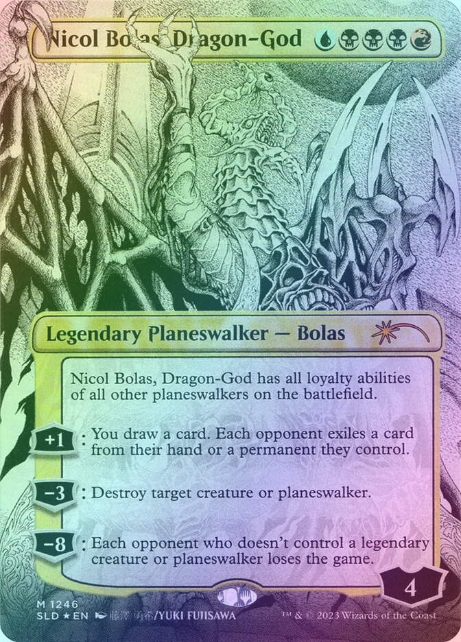Nicol Bolas, Dragon-God (SLD) (1246) / Borderless / Foil