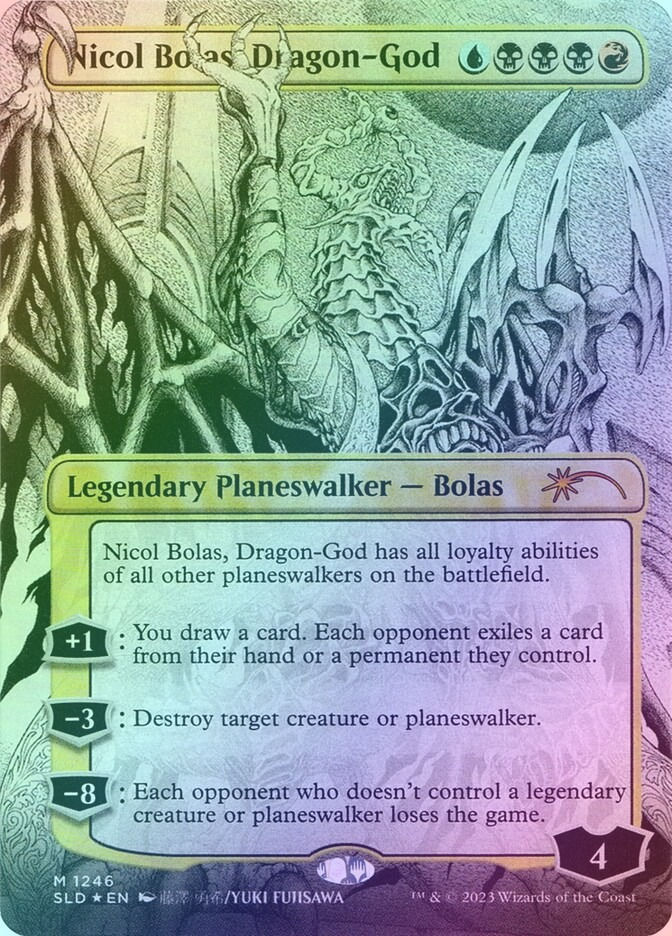 Nicol Bolas, Dragon-God (SLD) (1246) / Borderless / Foil