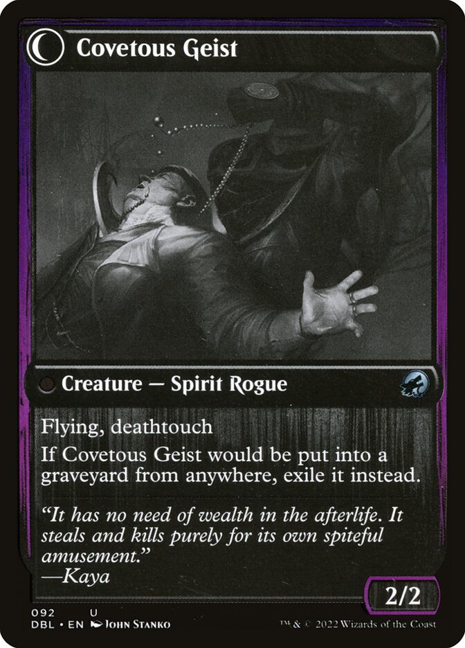 Covert Cutpurse // Covetous Geist (DBL) (92) — cara 2 de 2
