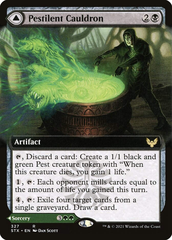 Pestilent Cauldron // Restorative Burst (STX) (327) / Extended Art