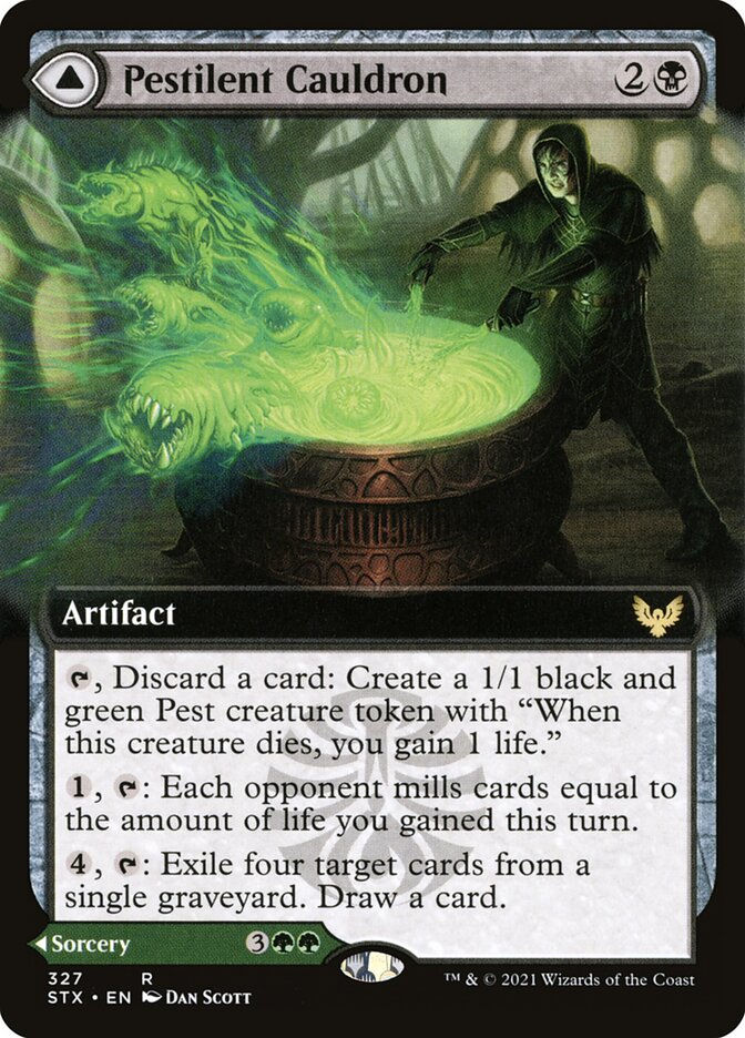 Pestilent Cauldron // Restorative Burst (STX) (327) / Extended Art — cara 1 de 2