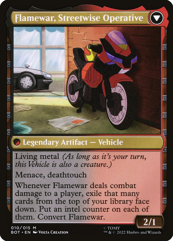 Flamewar, Brash Veteran // Flamewar, Streetwise Operative (BOT) (10) — cara 2 de 2