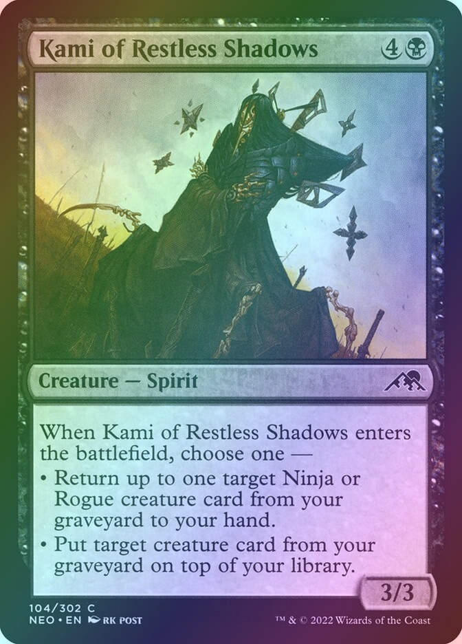 Kami of Restless Shadows (NEO) (104) / Foil