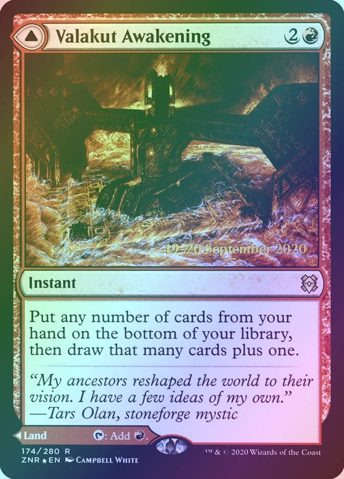 Valakut Awakening // Valakut Stoneforge (PZNR) (174s) / Foil