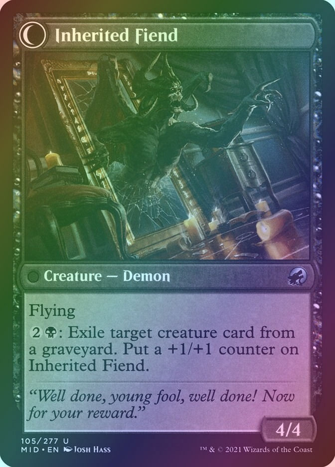 Heirloom Mirror // Inherited Fiend (MID) (105) / Foil — cara 2 de 2