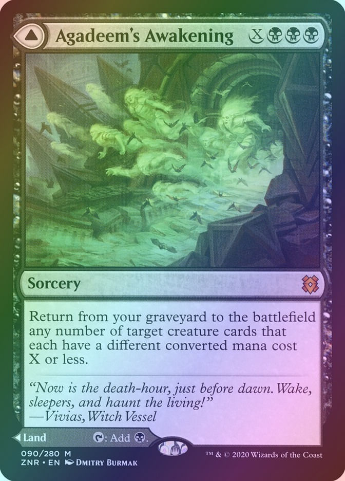 Agadeem's Awakening // Agadeem, the Undercrypt (ZNR) (90) / Foil — cara 1 de 2
