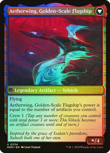 Invasion of Kaladesh // Aetherwing, Golden-Scale Flagship (mom) / Foil — cara 2 de 2