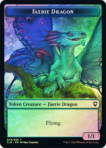 Faerie Dragon // Treasure (Token CLB) / Foil