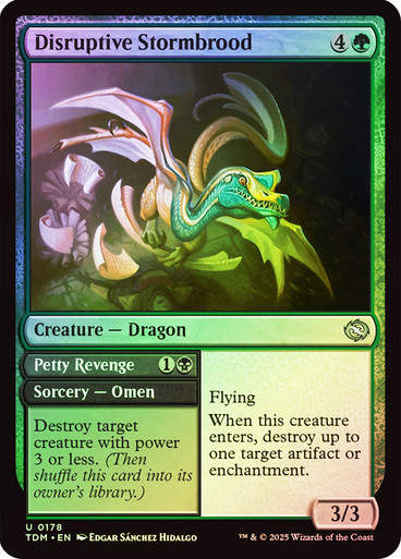 Disruptive Stormbrood // Petty Revenge (TDM) (178) / Foil