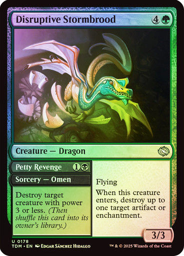 Disruptive Stormbrood // Petty Revenge (TDM) (178) / Foil
