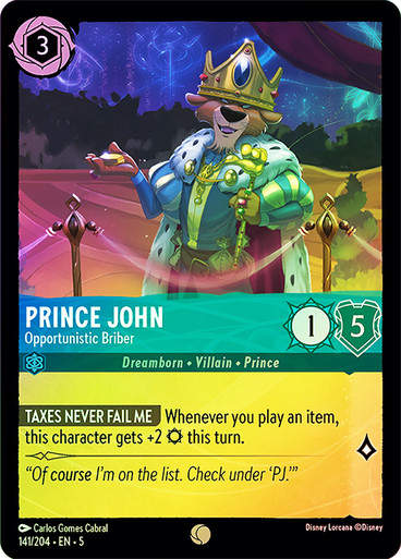 Prince John - Opportunistic Briber (LOR_SHS) / Foil