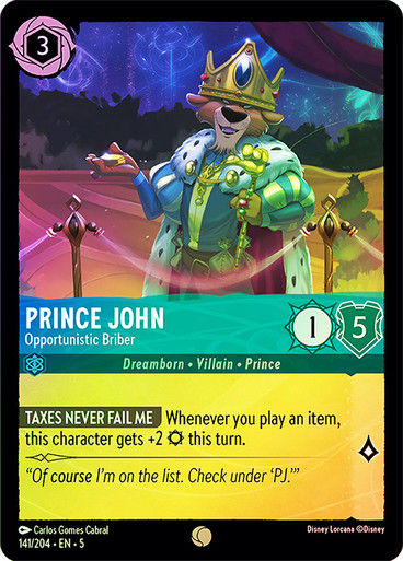 Prince John - Opportunistic Briber (LOR_SHS) / Foil