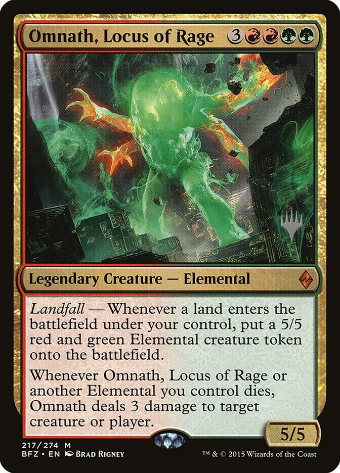 Omnath, Locus of Rage (PBFZ) (217p) / Foil