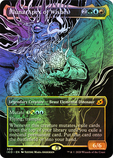 Illuna, Apex of Wishes (IKO) (300) / Borderless / Showcase / Foil