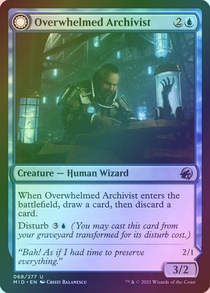 Overwhelmed Archivist // Archive Haunt (MID) (68) / Foil